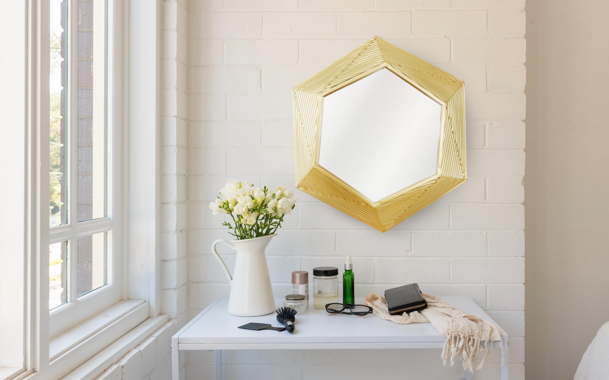 60/60 cm Mirror, golden  4